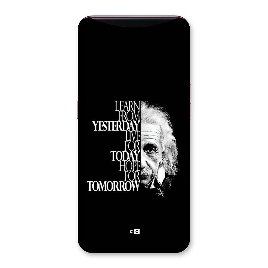 Learn From Yesterday Back Case for Oppo Find X