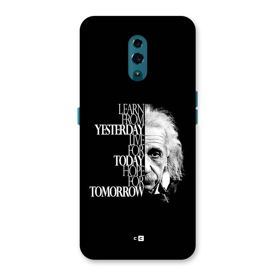 Learn From Yesterday Back Case for Oppo Reno