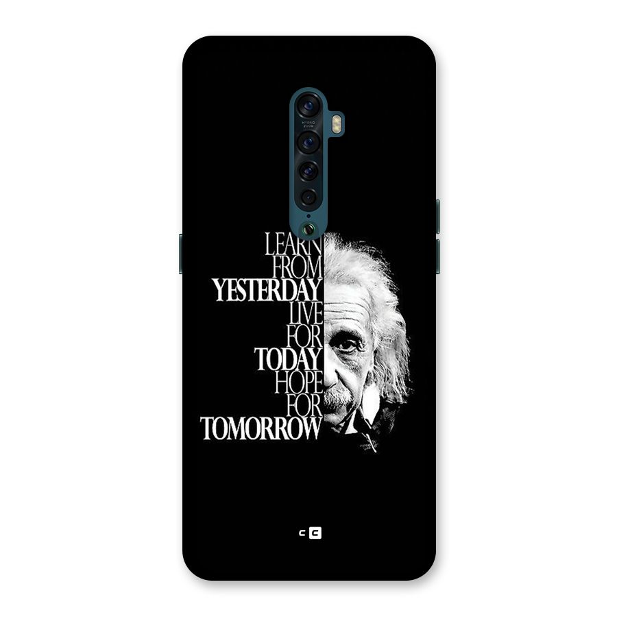 Learn From Yesterday Back Case for Oppo Reno2