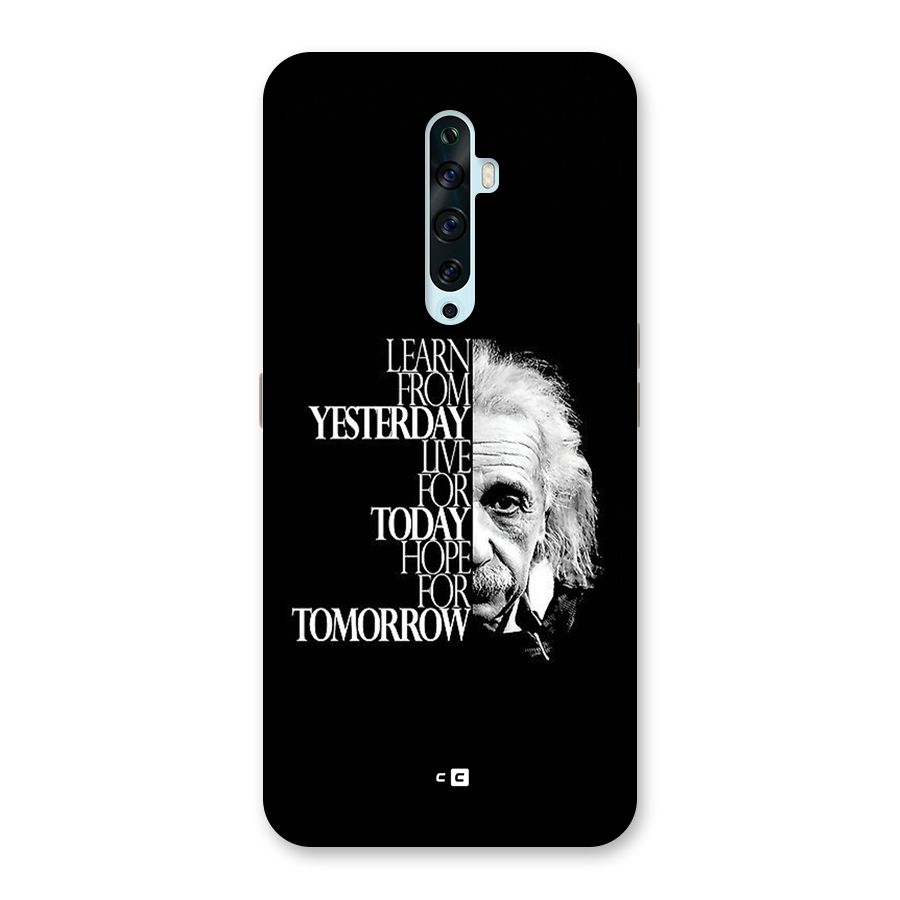 Learn From Yesterday Back Case for Oppo Reno2 Z