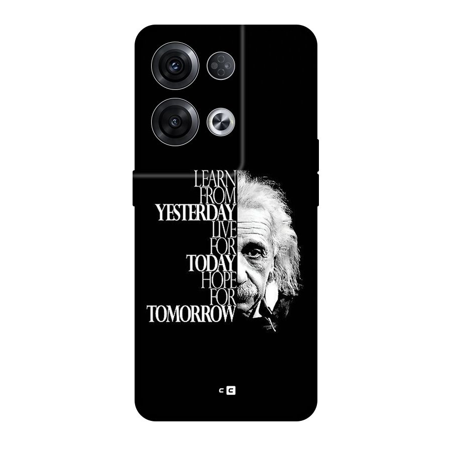 Learn From Yesterday Back Case for Oppo Reno8 Pro 5G