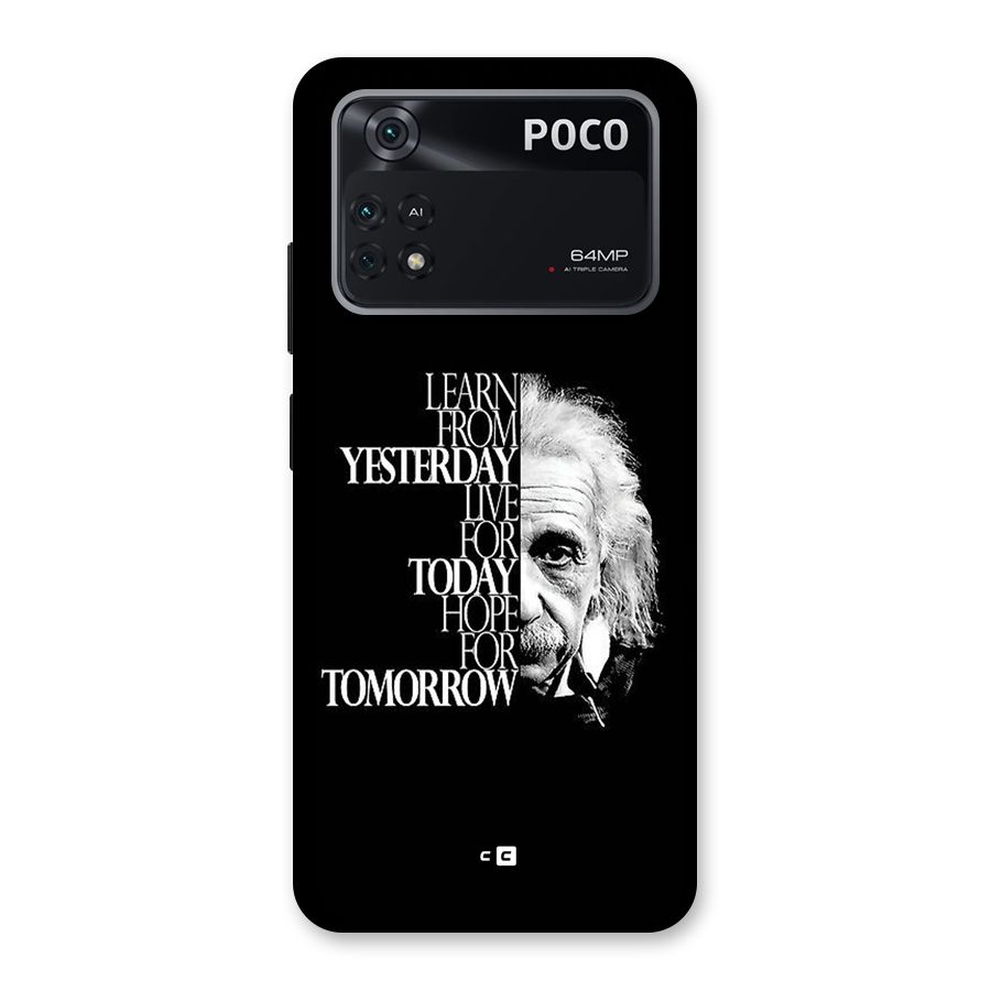 Learn From Yesterday Back Case for Poco M4 Pro 4G
