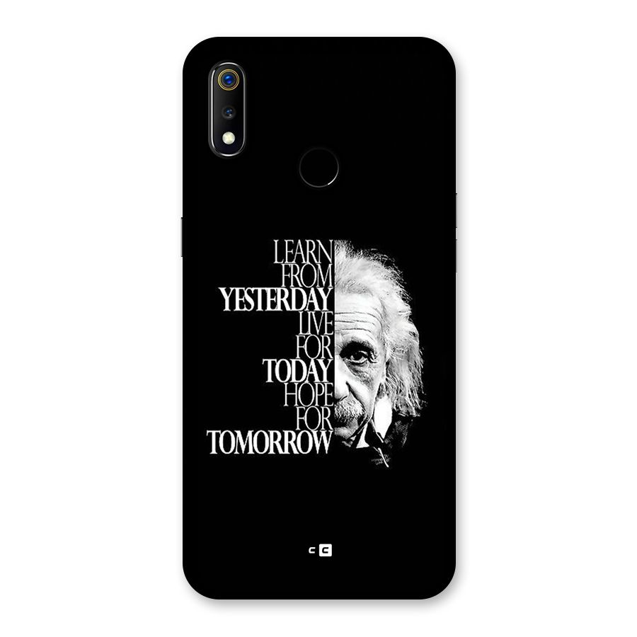 Learn From Yesterday Back Case for Realme 3