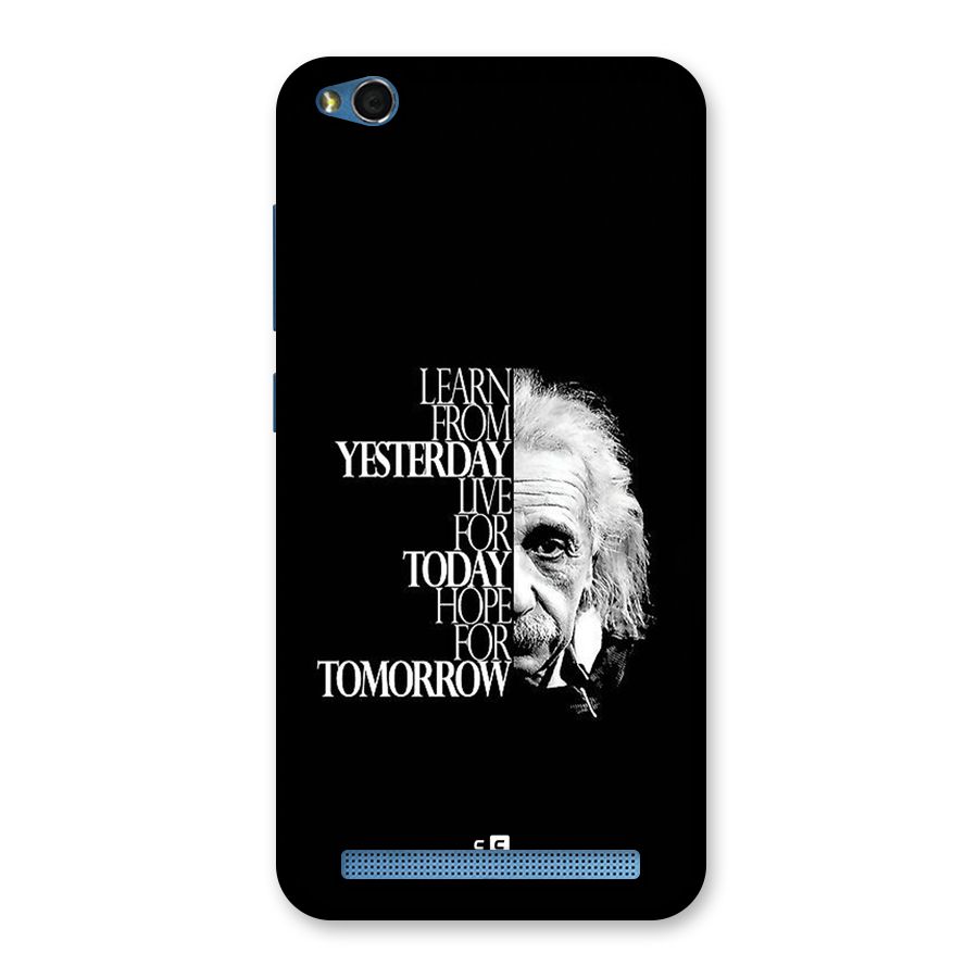 Learn From Yesterday Back Case for Redmi 5A