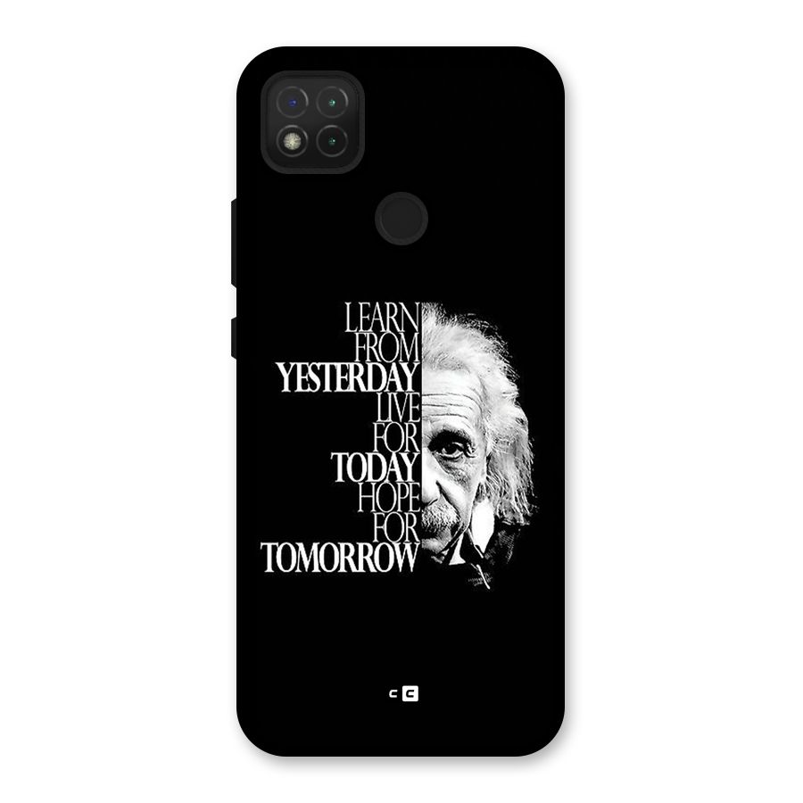 Learn From Yesterday Back Case for Redmi 9