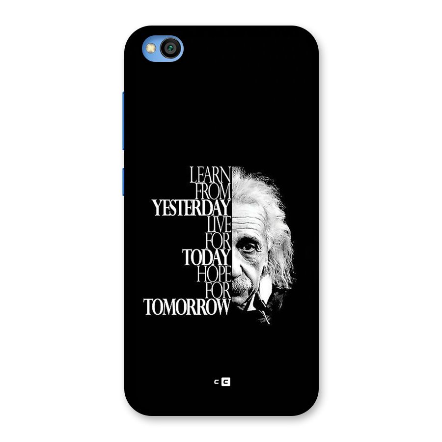 Learn From Yesterday Back Case for Redmi Go
