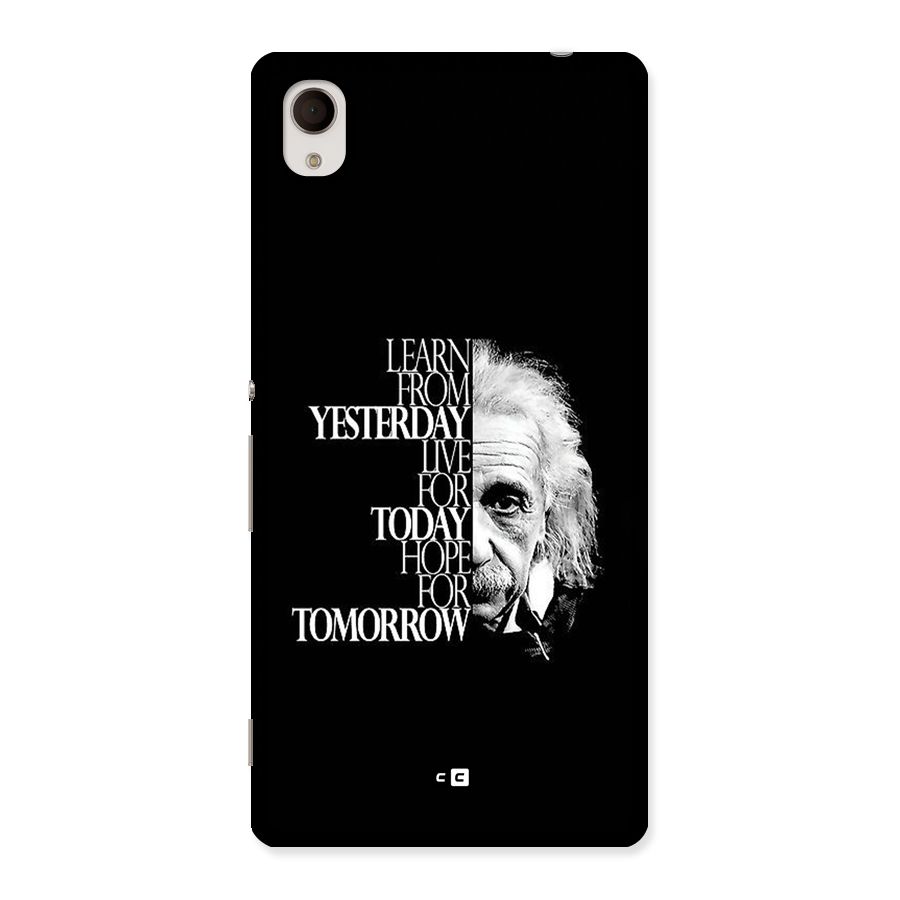 Learn From Yesterday Back Case for Xperia M4 Aqua