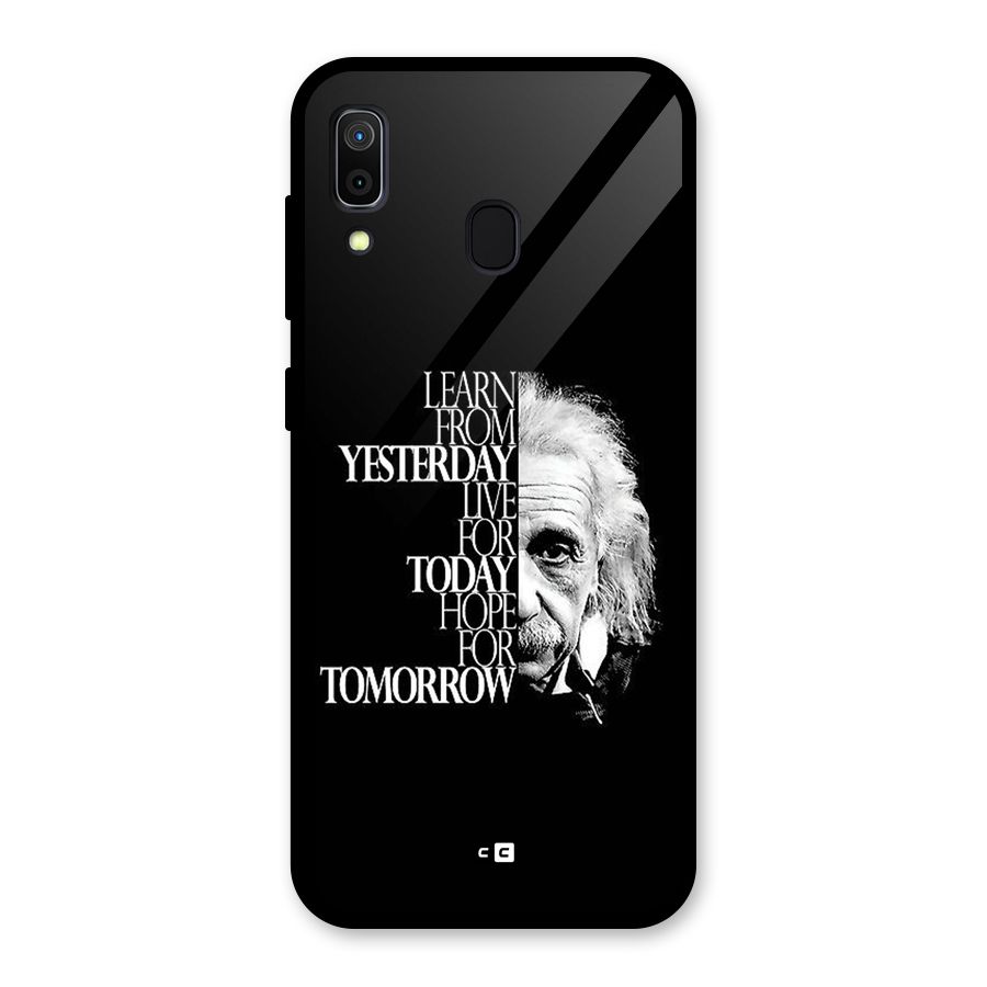 Learn From Yesterday Glass Back Case for Galaxy A30