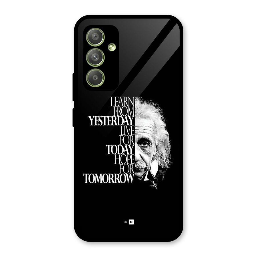 Learn From Yesterday Glass Back Case for Galaxy A54