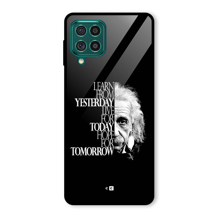 Learn From Yesterday Glass Back Case for Galaxy F62