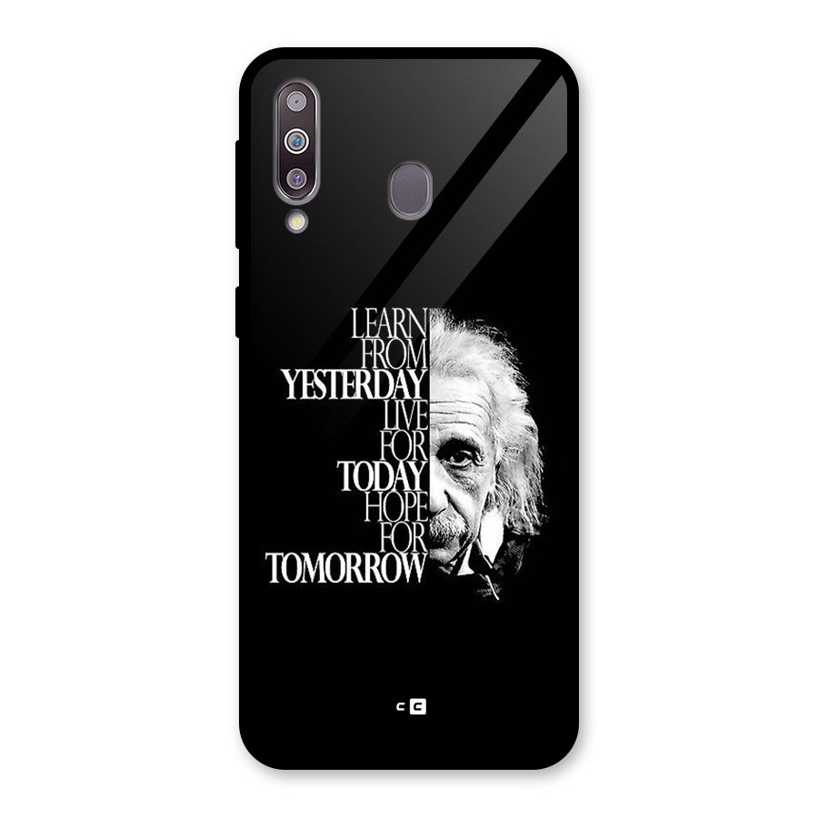 Learn From Yesterday Glass Back Case for Galaxy M30