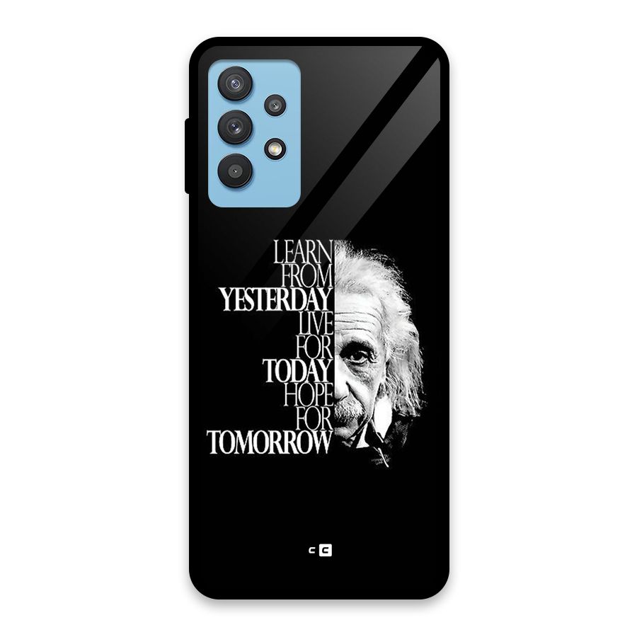 Learn From Yesterday Glass Back Case for Galaxy M32 5G
