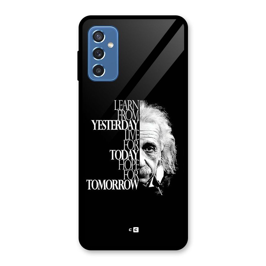 Learn From Yesterday Glass Back Case for Galaxy M52 5G