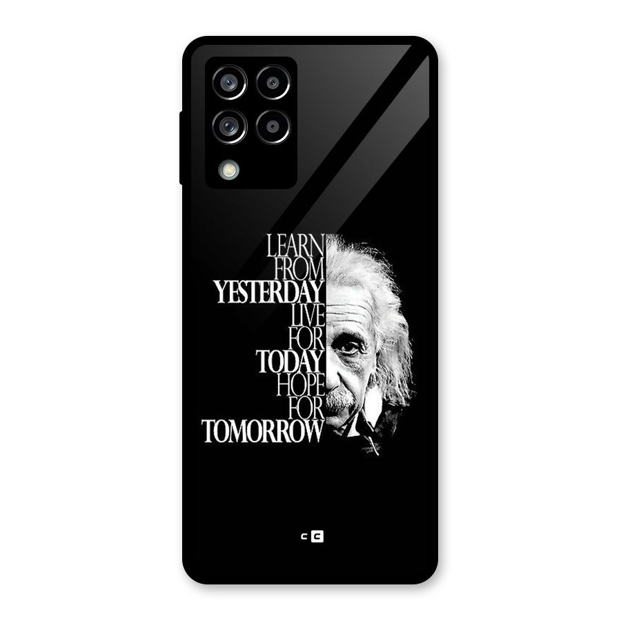 Learn From Yesterday Glass Back Case for Galaxy M53 5G