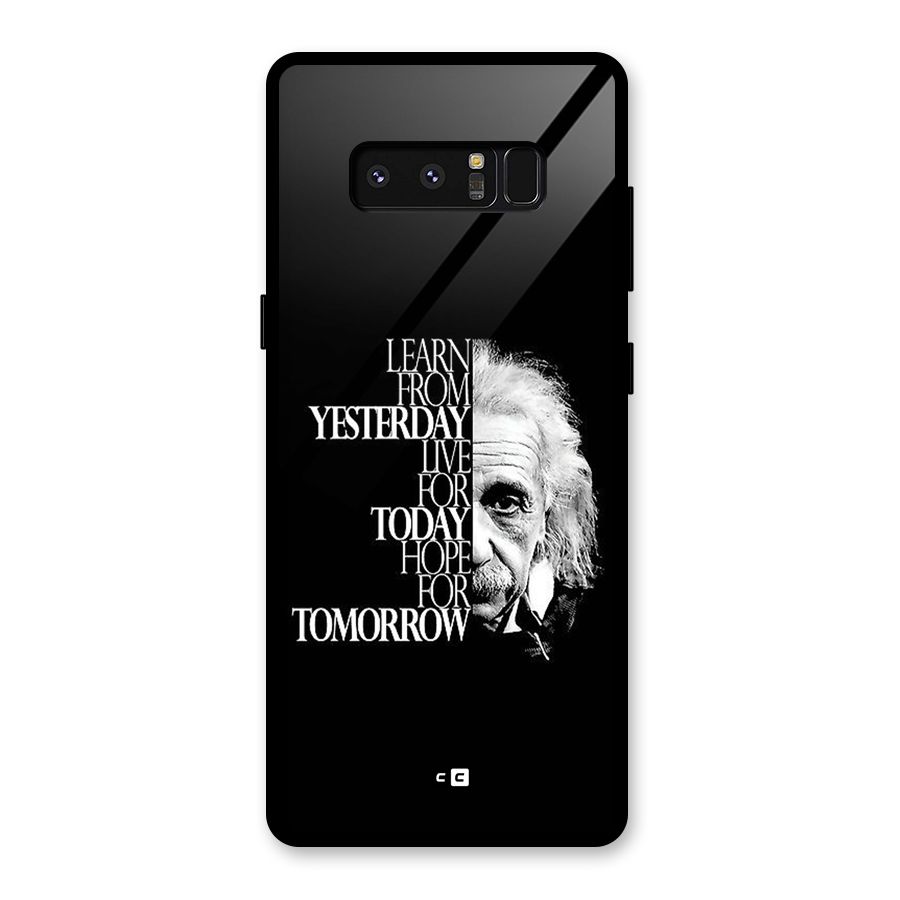 Learn From Yesterday Glass Back Case for Galaxy Note 8