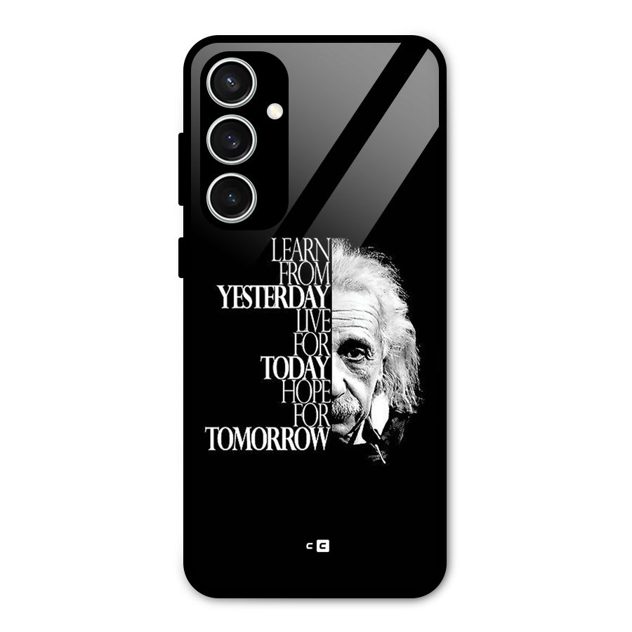 Learn From Yesterday Glass Back Case for Galaxy S23 FE