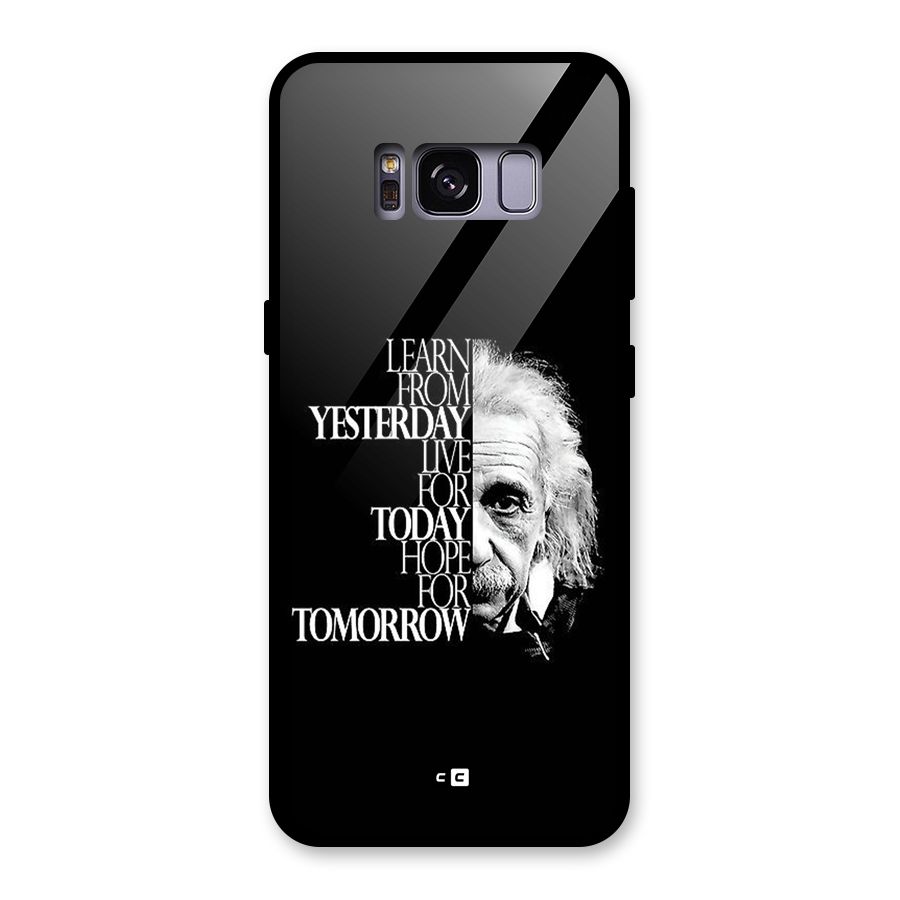 Learn From Yesterday Glass Back Case for Galaxy S8