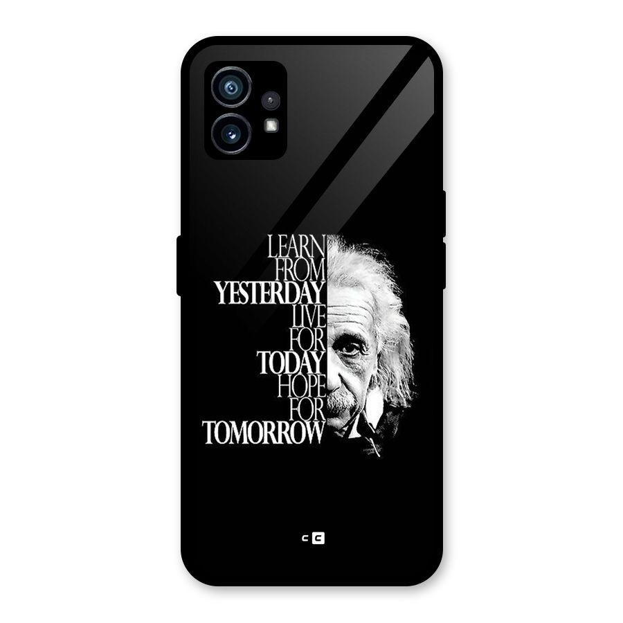Learn From Yesterday Glass Back Case for Nothing Phone 1