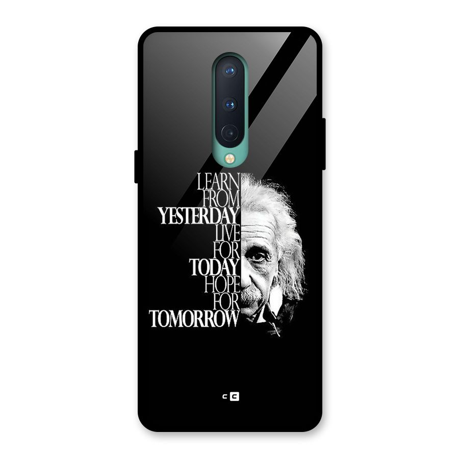 Learn From Yesterday Glass Back Case for OnePlus 8