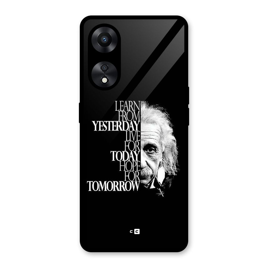Learn From Yesterday Glass Back Case for Oppo A78