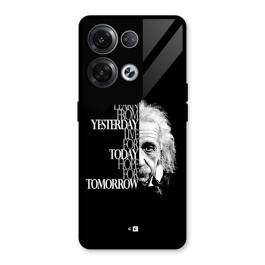 Learn From Yesterday Glass Back Case for Oppo Reno8 Pro 5G