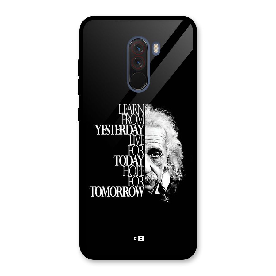 Learn From Yesterday Glass Back Case for Poco F1