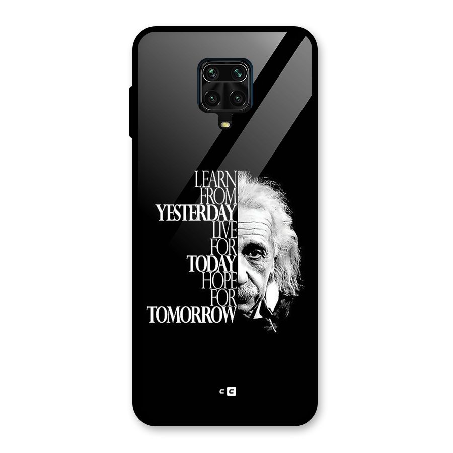 Learn From Yesterday Glass Back Case for Poco M2 Pro