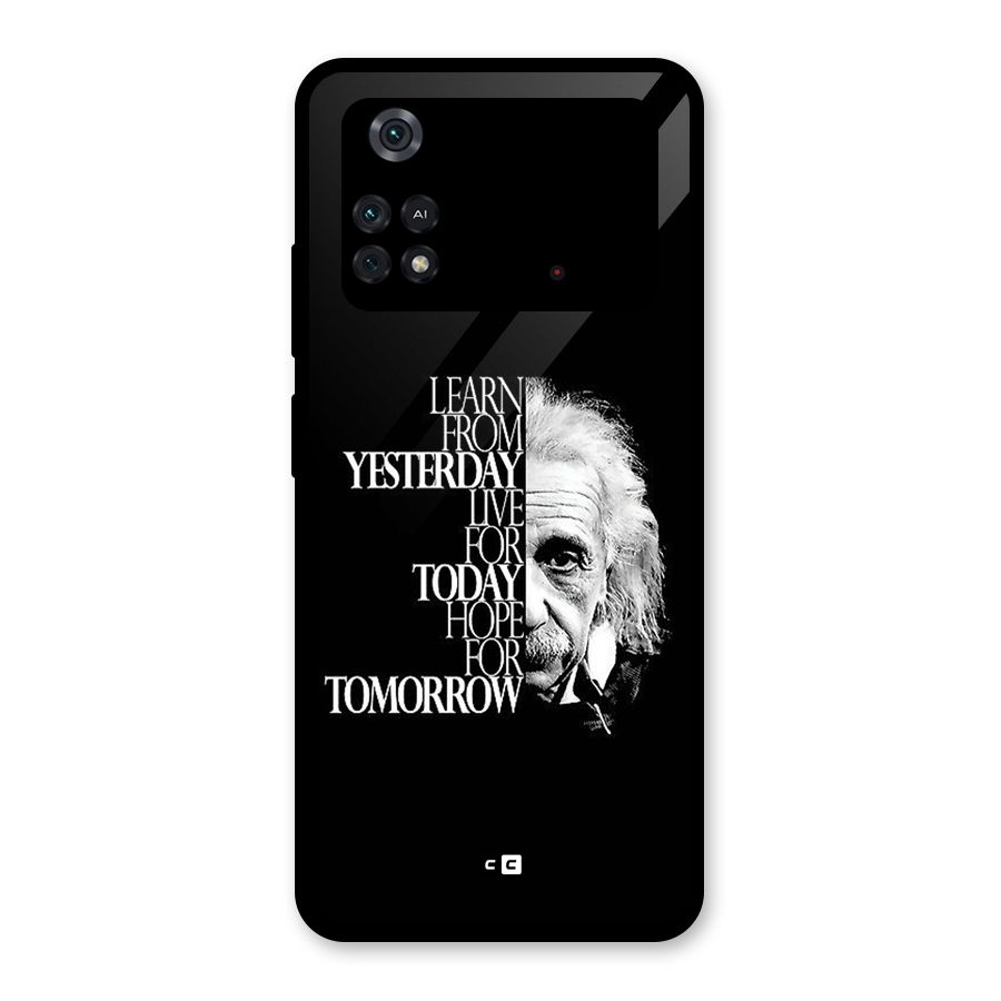 Learn From Yesterday Glass Back Case for Poco M4 Pro 4G