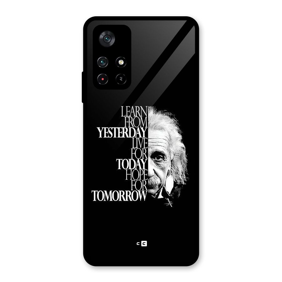 Learn From Yesterday Glass Back Case for Poco M4 Pro 5G