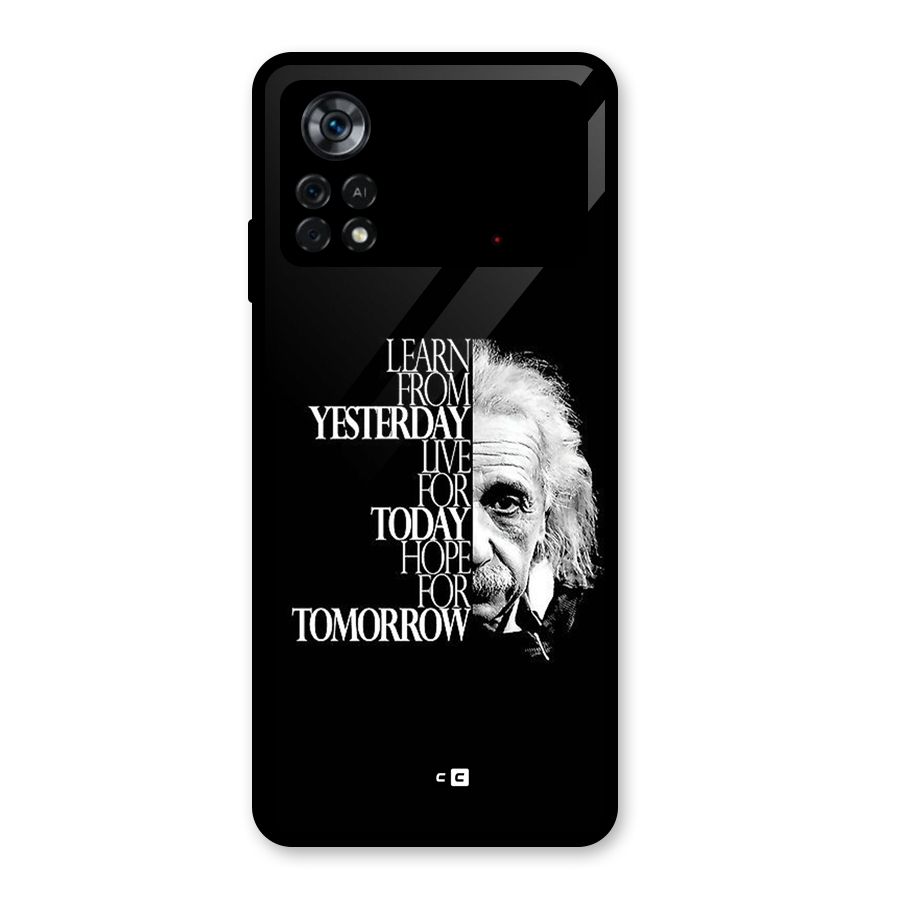 Learn From Yesterday Glass Back Case for Poco X4 Pro 5G