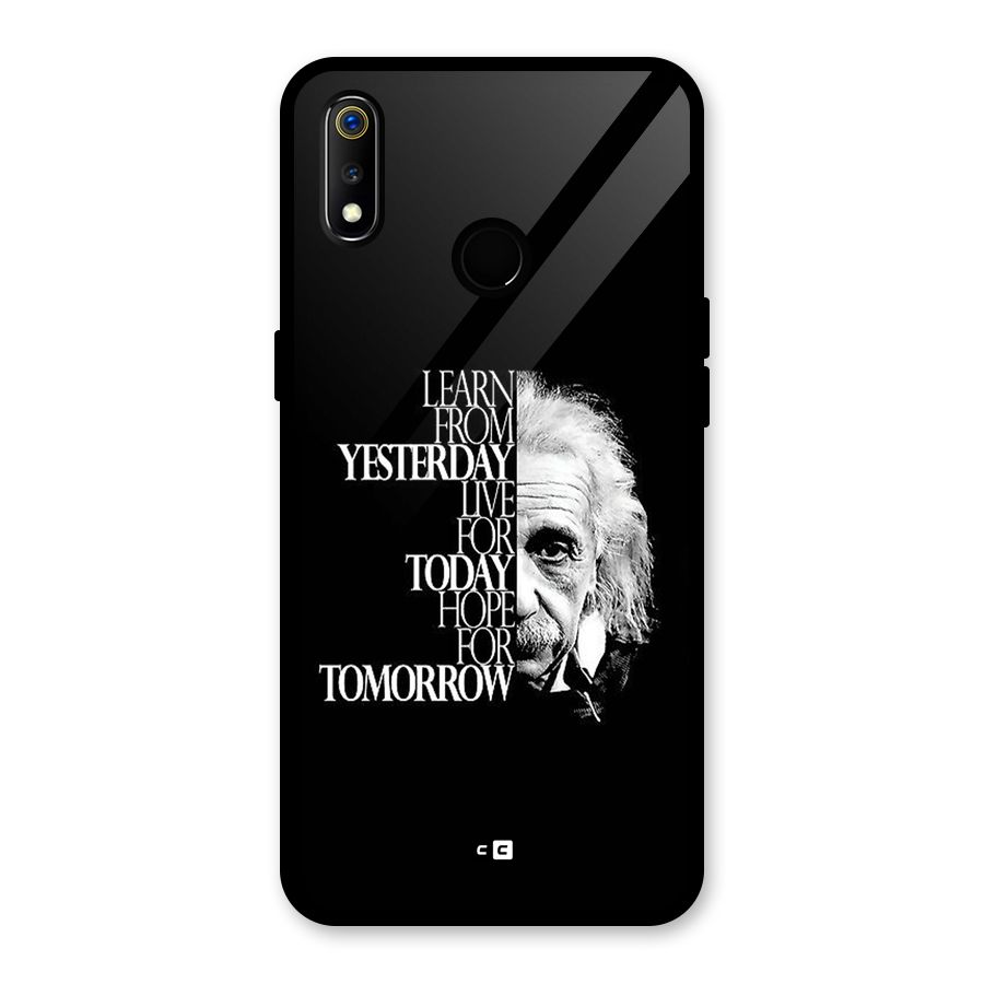 Learn From Yesterday Glass Back Case for Realme 3i