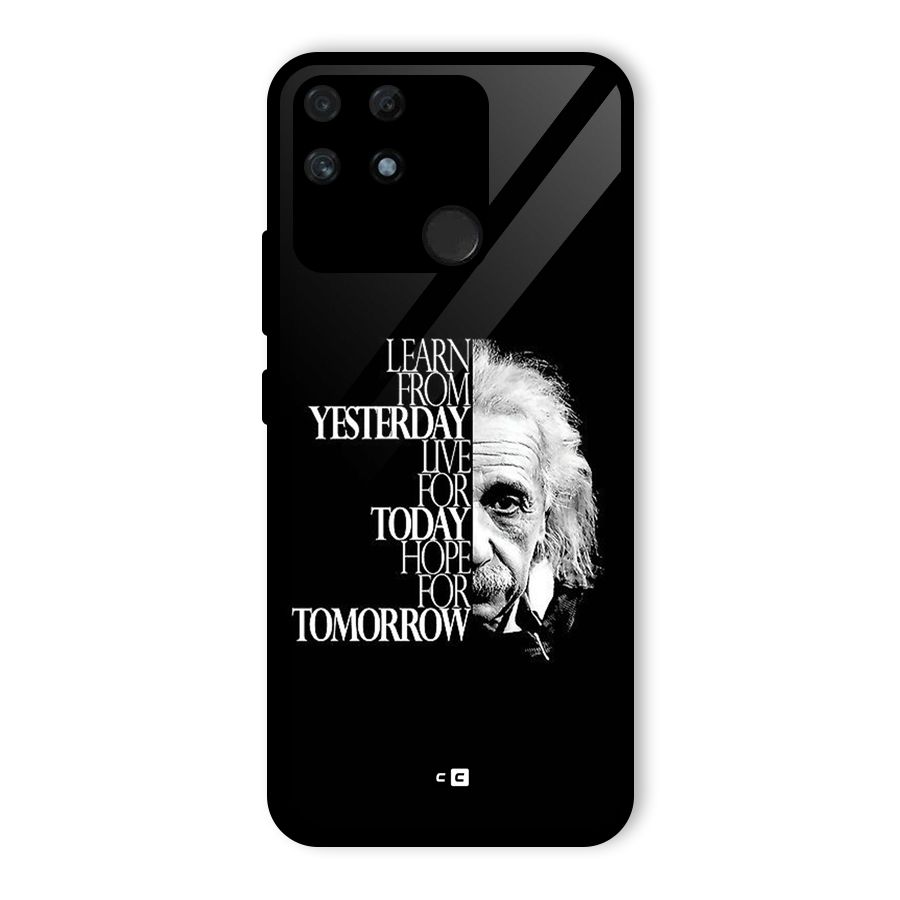 Learn From Yesterday Glass Back Case for Realme Narzo 50A