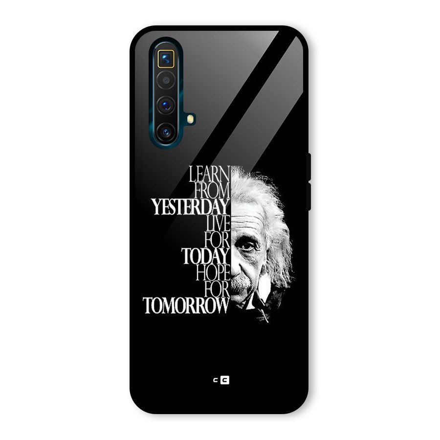 Learn From Yesterday Glass Back Case for Realme X3