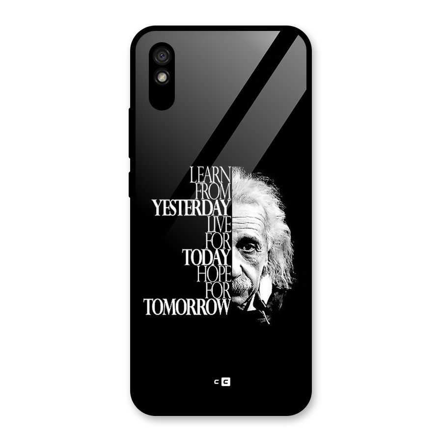 Learn From Yesterday Glass Back Case for Redmi 9i