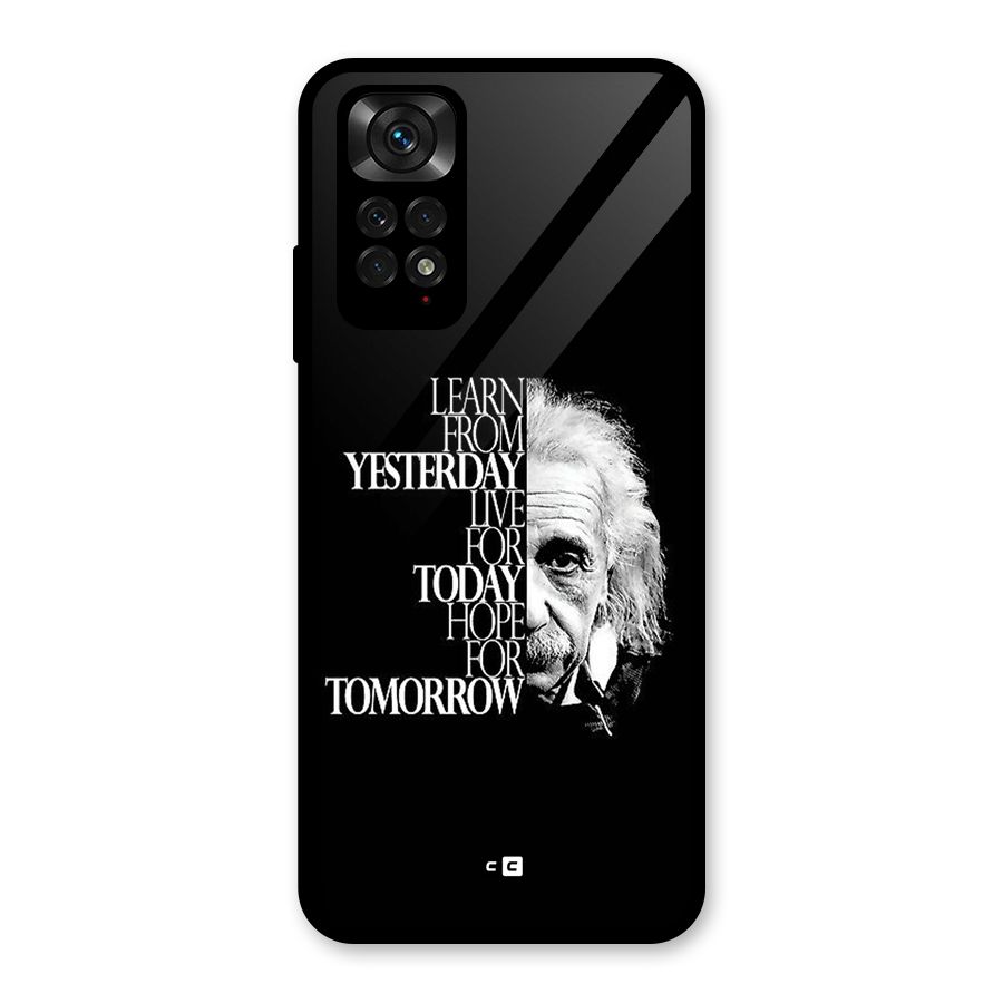 Learn From Yesterday Glass Back Case for Redmi Note 11