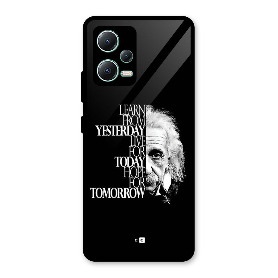 Learn From Yesterday Glass Back Case for Redmi Note 12 5G