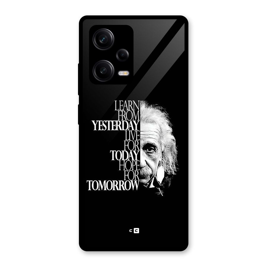 Learn From Yesterday Glass Back Case for Redmi Note 12 Pro