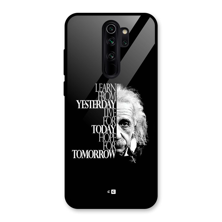 Learn From Yesterday Glass Back Case for Redmi Note 8 Pro