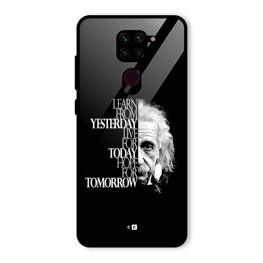 Learn From Yesterday Glass Back Case for Redmi Note 9