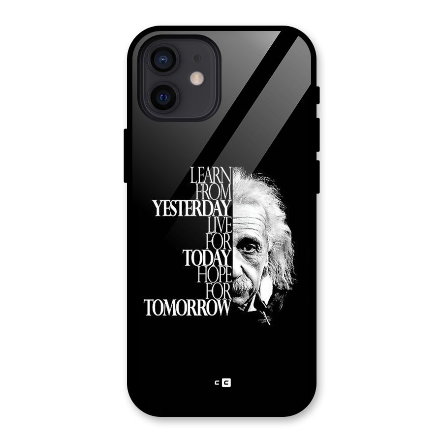 Learn From Yesterday Glass Back Case for iPhone 12