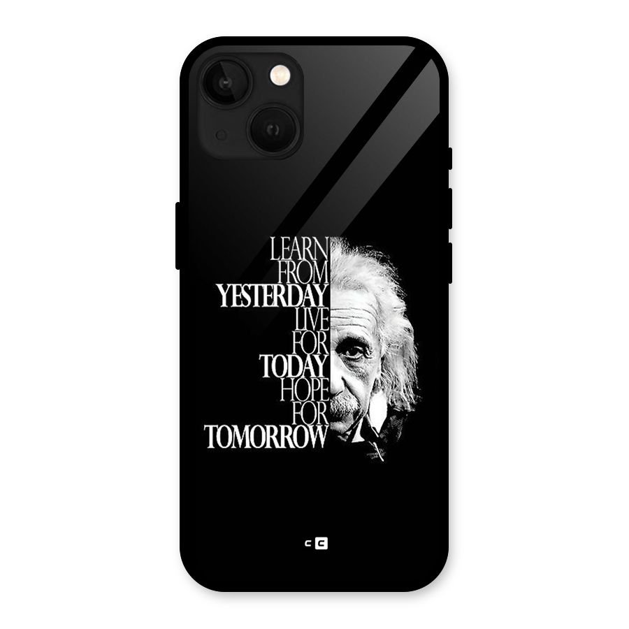 Learn From Yesterday Glass Back Case for iPhone 13