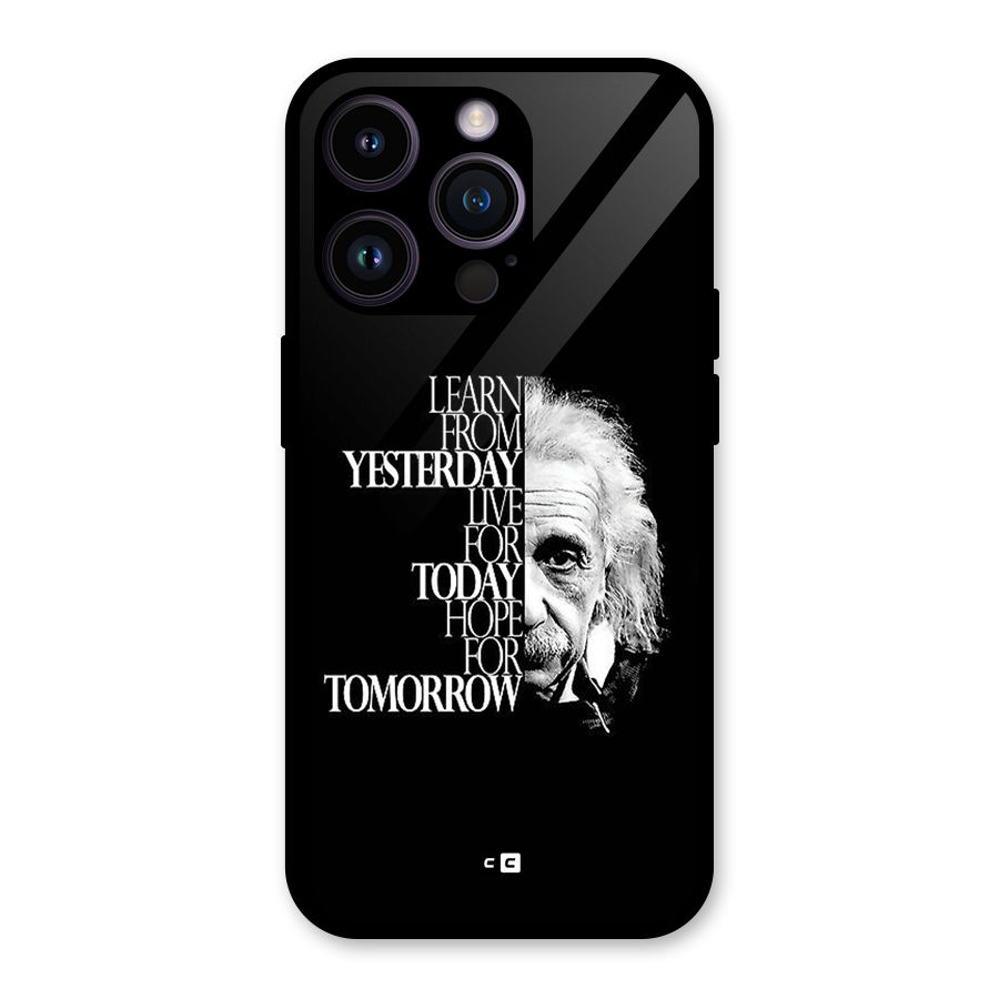 Learn From Yesterday Glass Back Case for iPhone 14 Pro