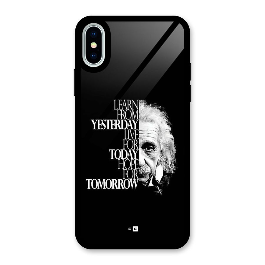 Learn From Yesterday Glass Back Case for iPhone XS