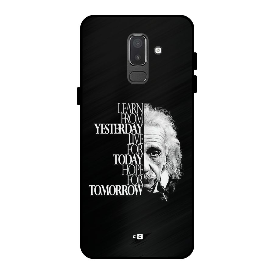 Learn From Yesterday Metal Back Case for Galaxy On8 (2018)