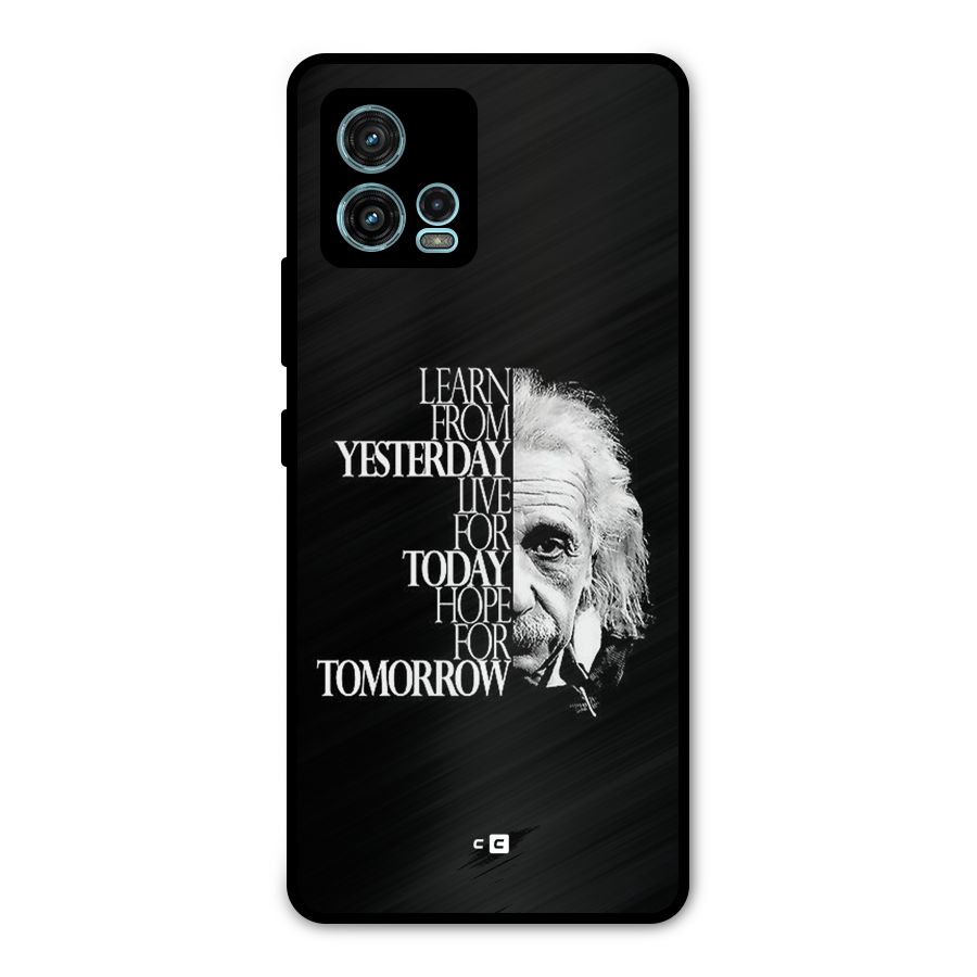 Learn From Yesterday Metal Back Case for Moto G72