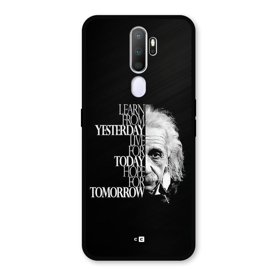 Learn From Yesterday Metal Back Case for Oppo A9 (2020)
