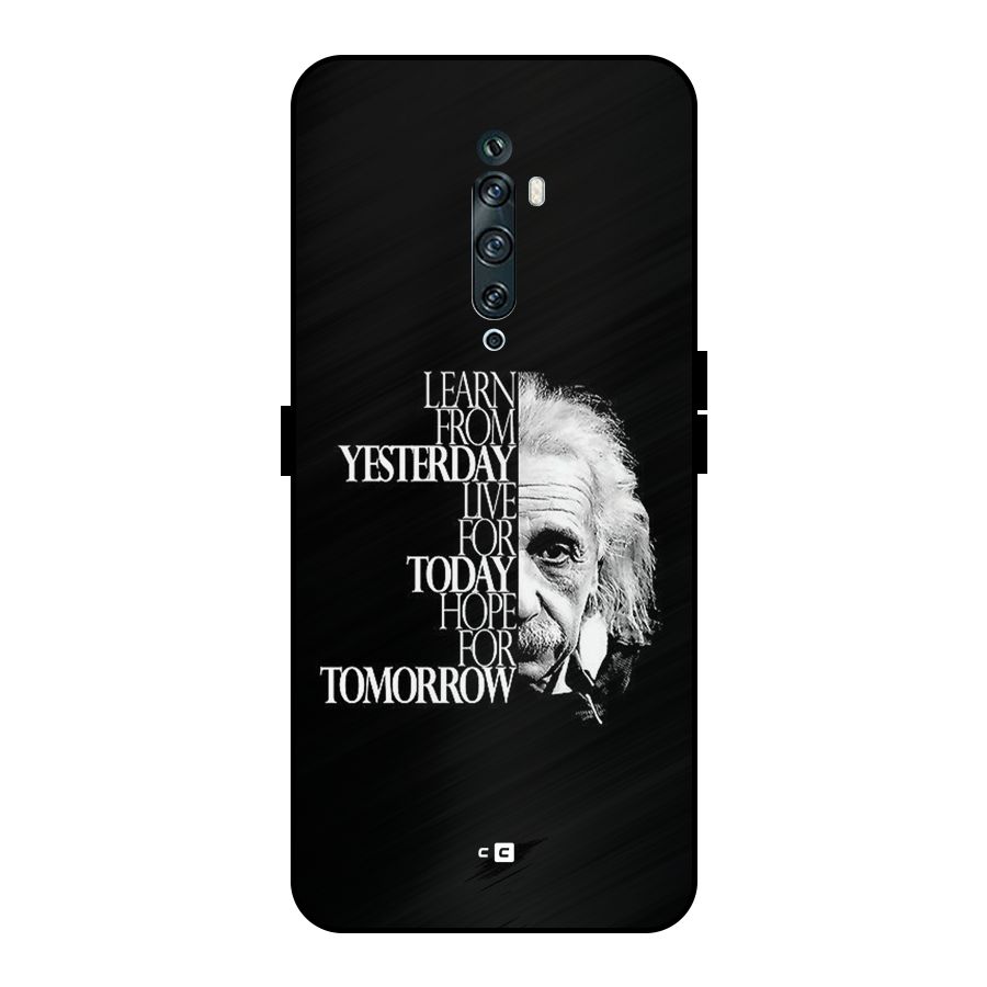 Learn From Yesterday Metal Back Case for Oppo Reno2 Z