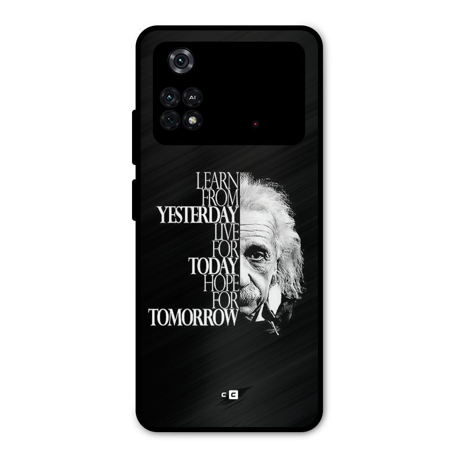 Learn From Yesterday Metal Back Case for Poco M4 Pro 4G