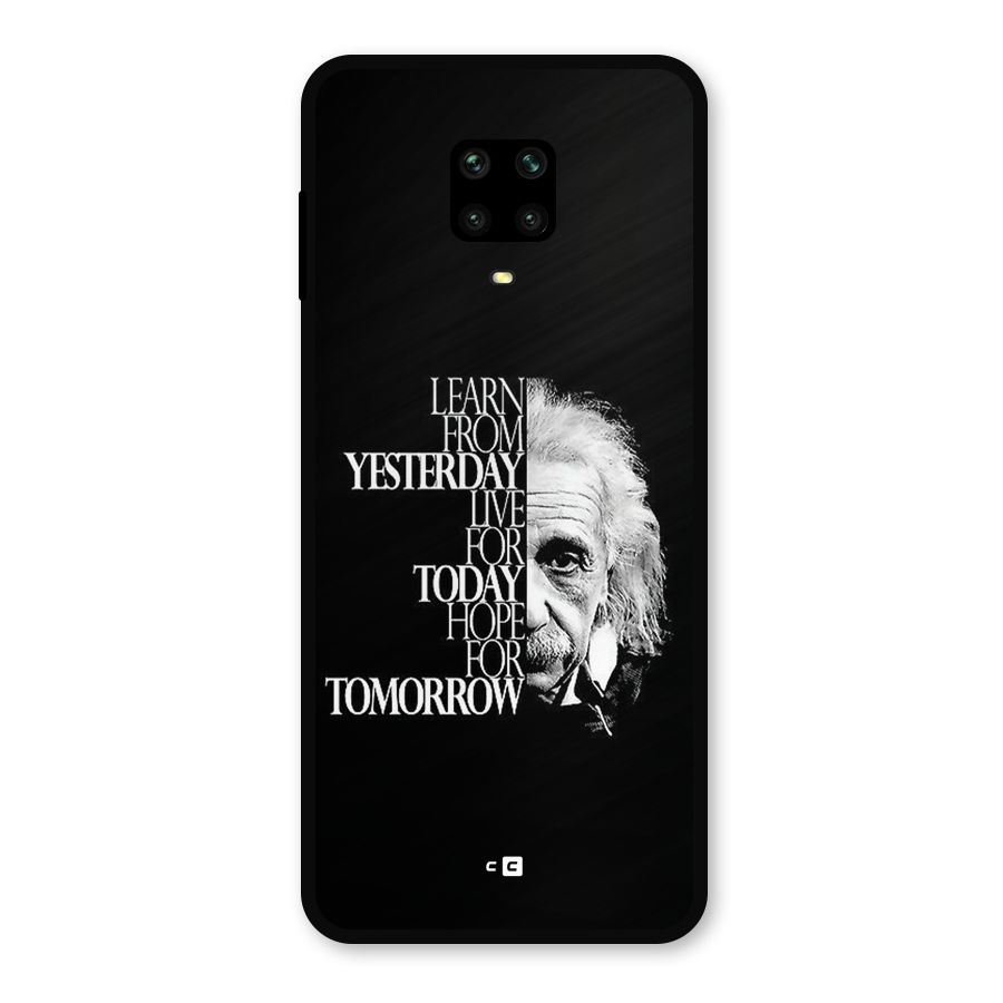 Learn From Yesterday Metal Back Case for Redmi Note 9 Pro