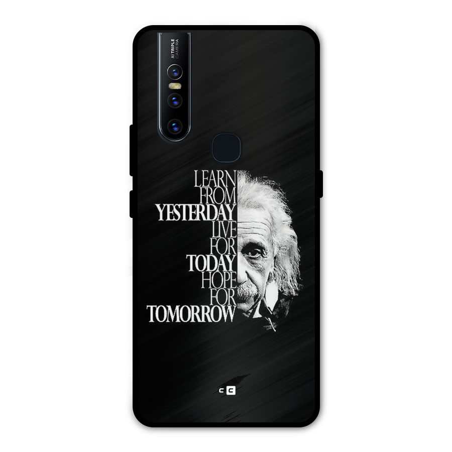 Learn From Yesterday Metal Back Case for Vivo V15